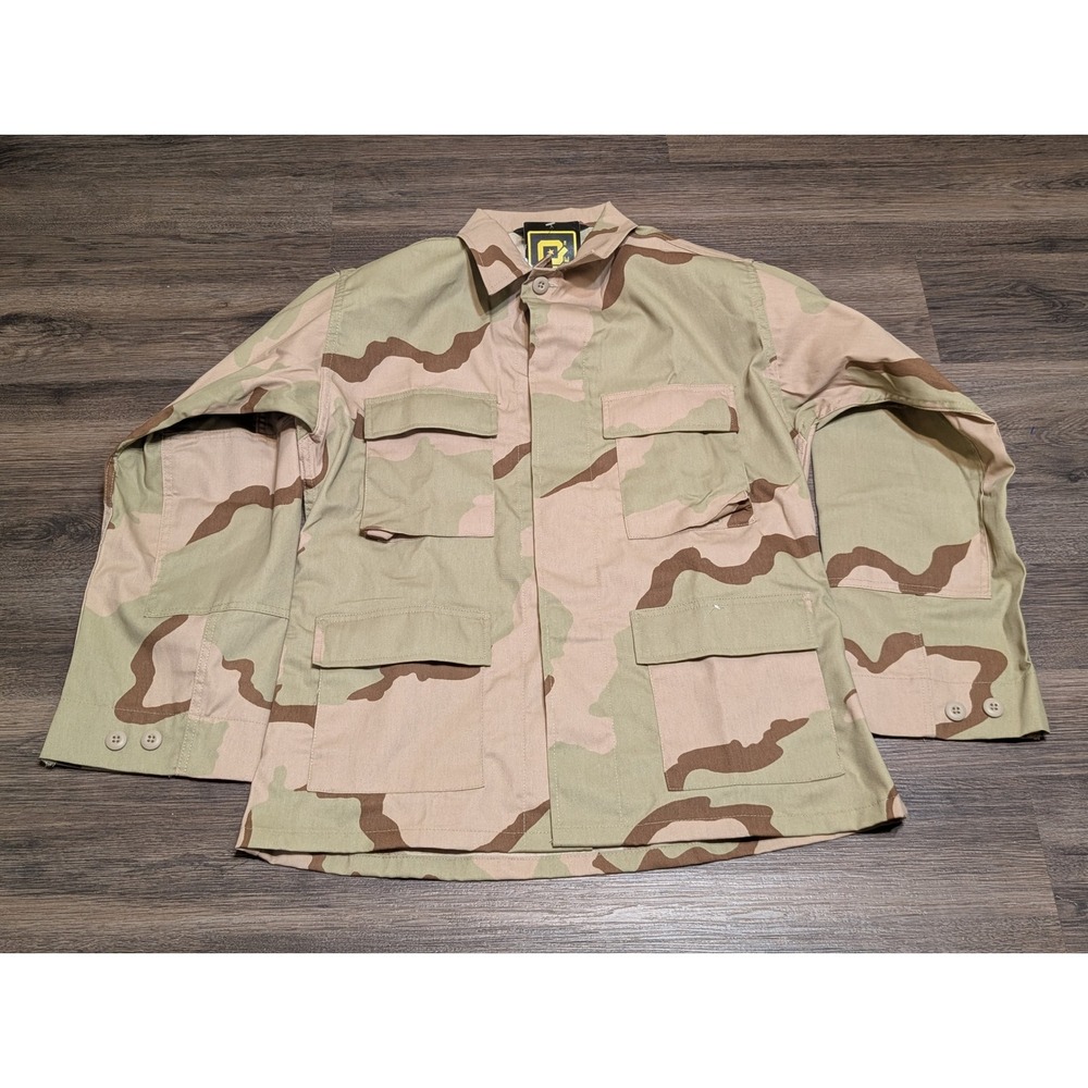 HQ Issue 3-Color Desert Camo Field Shirt Jacket‎ Mens Medium Regular NEW